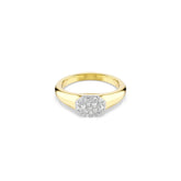 Dextera ring, Mixed cuts, White, Gold-tone plated
